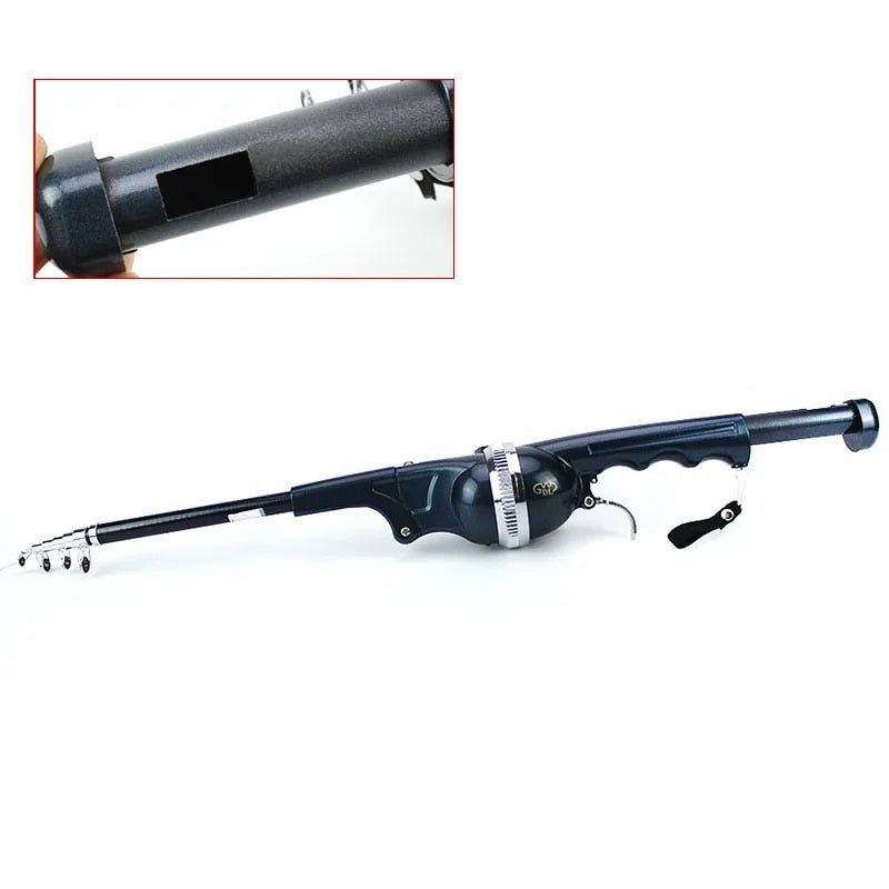 Teleskop-Angelrute mit integrierter Rolle 134 cm