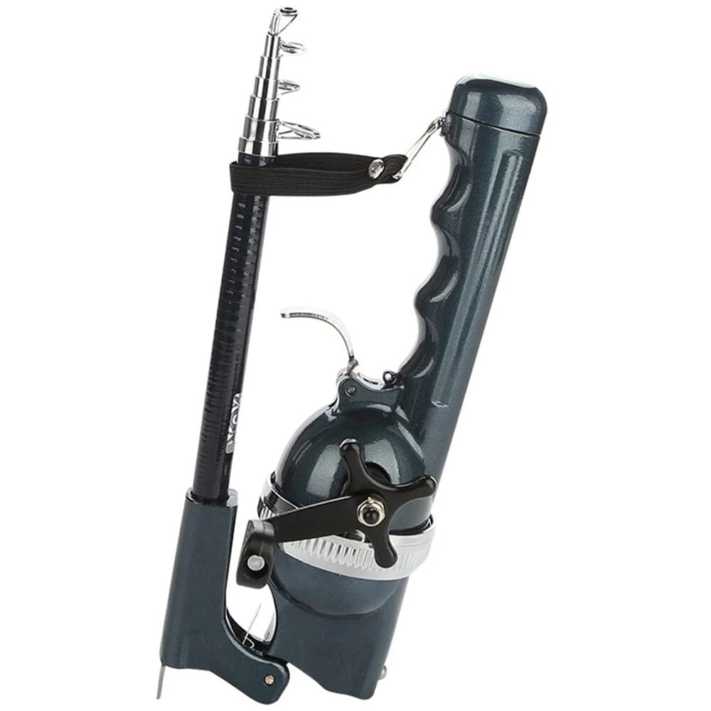 Teleskop-Angelrute mit integrierter Rolle 134 cm