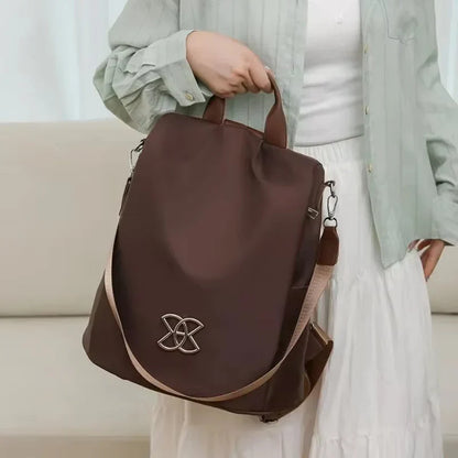 Anti-Diebstahl Rucksack – 3 Trageoptionen, wasserabweisend, Braun & Schwarz