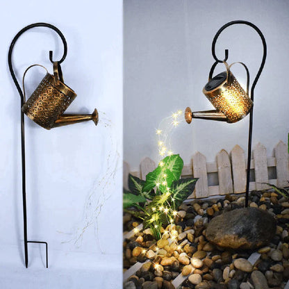 Solar-Gartenlampe mit Regengeräusch – Gießkannendesign