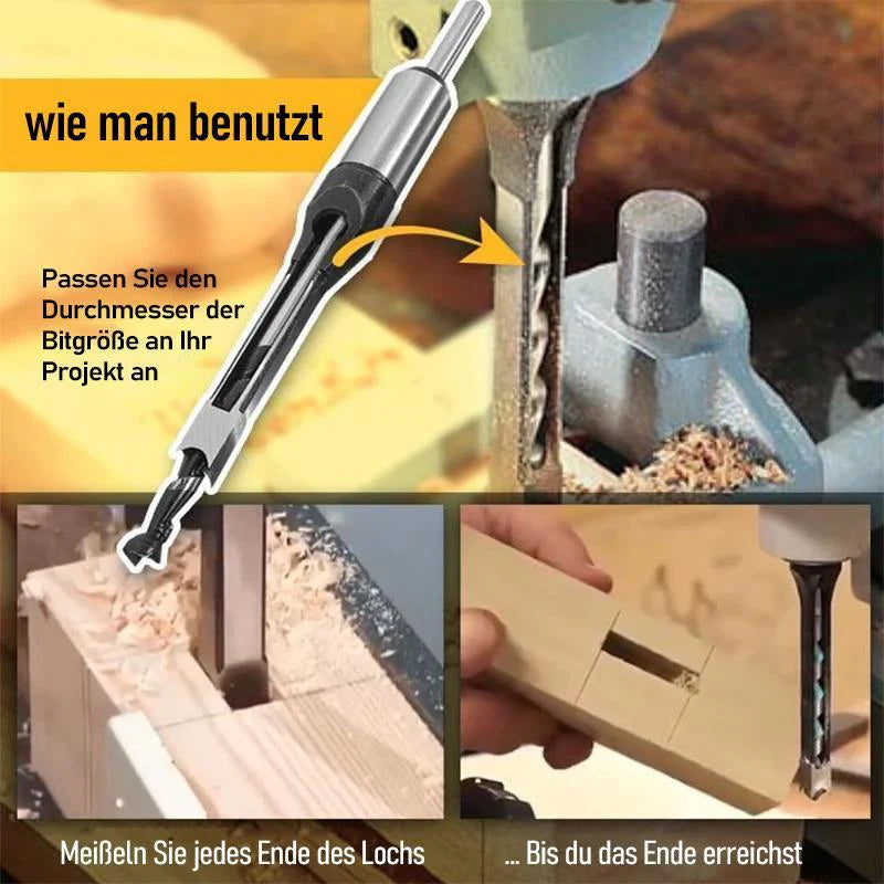 Holzbohrer-Set Quadratische Löcher – Präzisionsbohrer Edelstahl