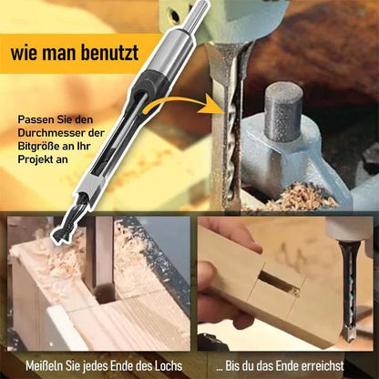Holzbohrer-Set Quadratische Löcher – Präzisionsbohrer Edelstahl