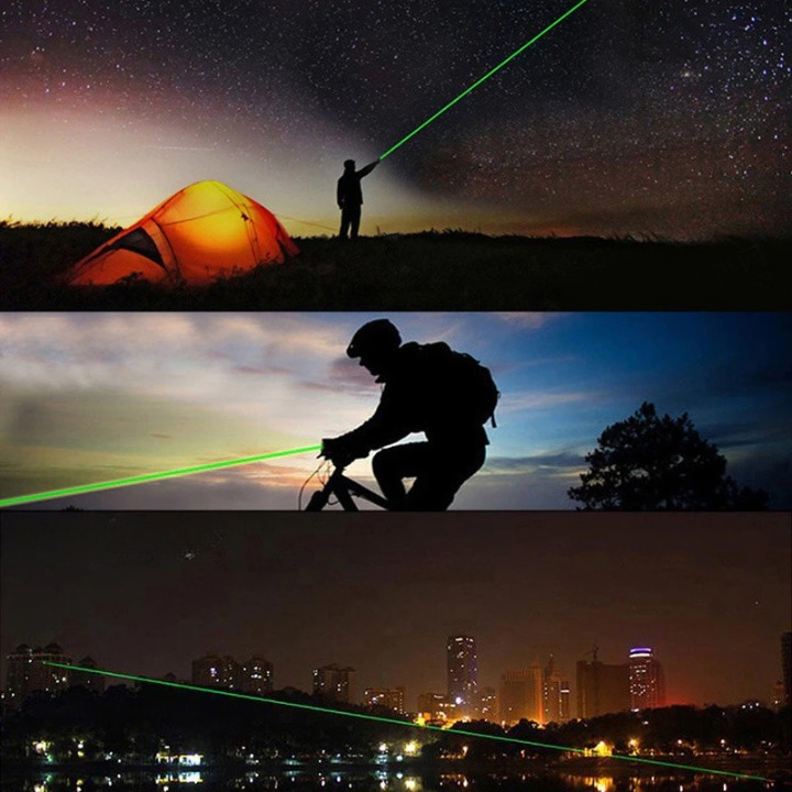 Laserpointer mit einstellbarer Leistung – Rot, Grün oder Lila