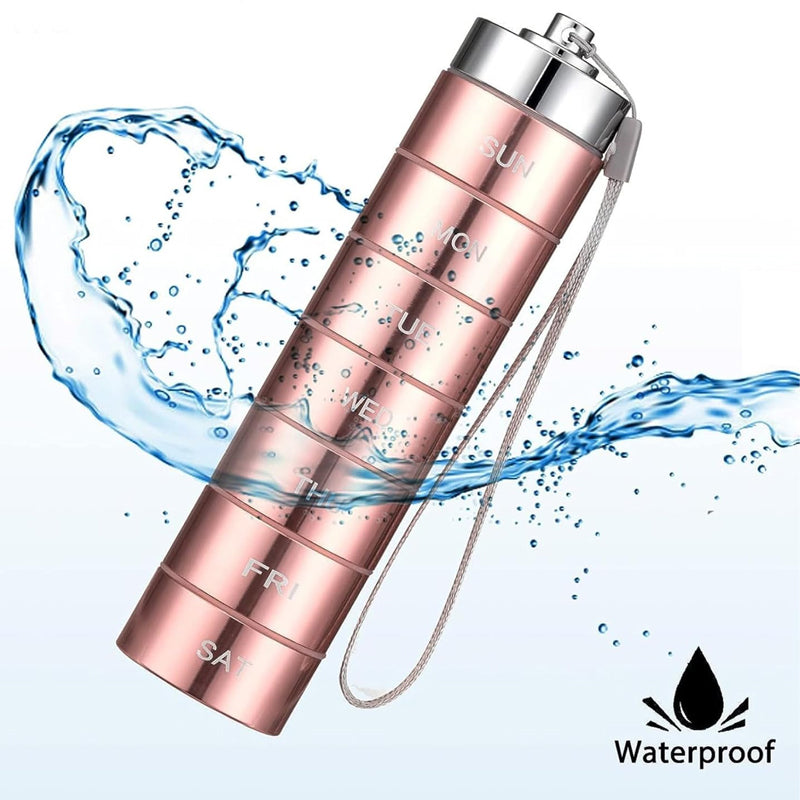 Medikamentendosierer 7-Tage wasserdicht aus Aluminium