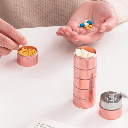 Medikamentendosierer 7-Tage wasserdicht aus Aluminium