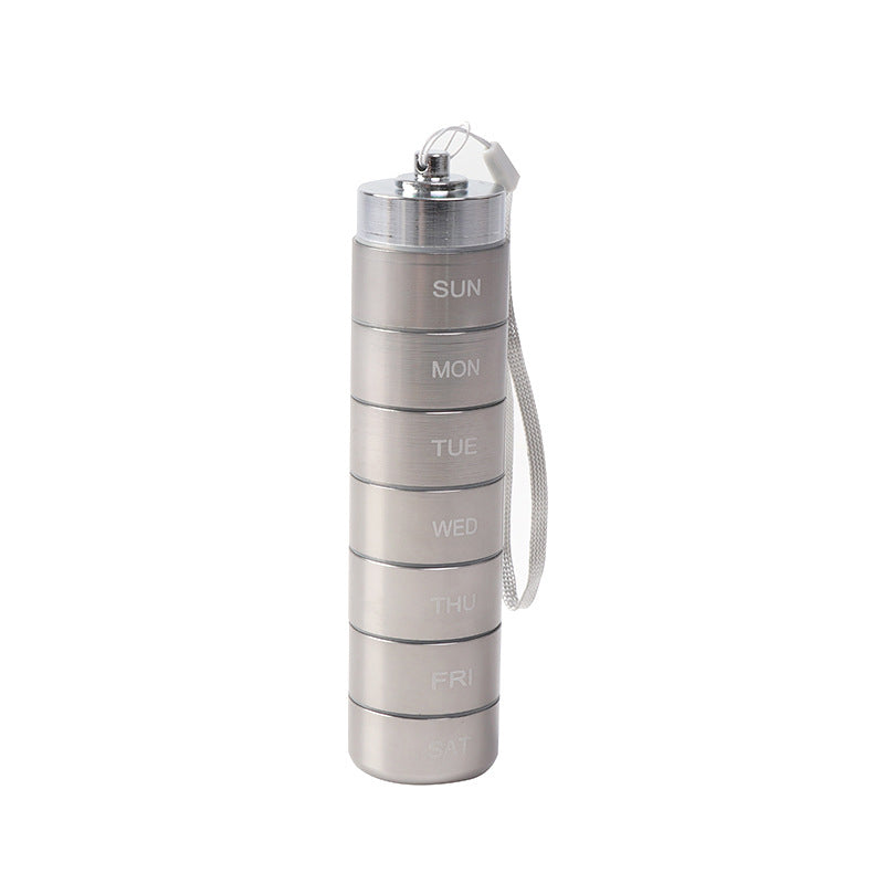 Medikamentendosierer 7-Tage wasserdicht aus Aluminium