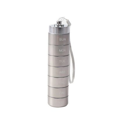 Medikamentendosierer 7-Tage wasserdicht aus Aluminium